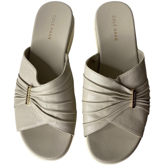 Cole Haan Women's Aubree Grand Ruched Slide Sandal. Size 8 1/2 - Picture 2 of 8